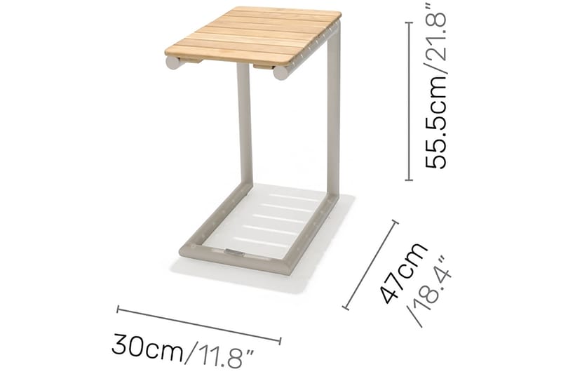 Solsengsett Portals med Pute - Hvit / Tre - Hagemøbler & utemiljø - Hagegruppe - Cafemøbler & cafesett