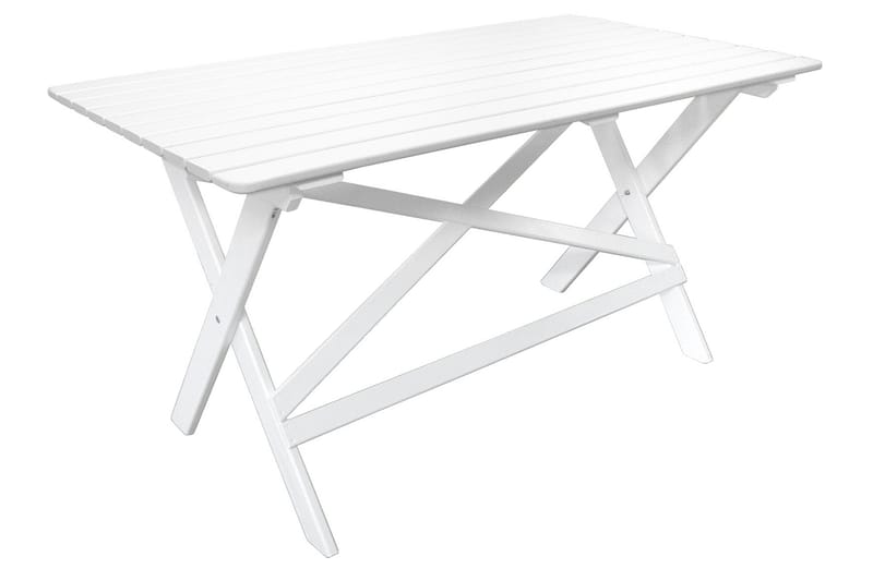 Cafésett Delpino 125 cm Hvit - Hvit - Hagemøbler & utemiljø - Hagegruppe - Spisegrupper hage