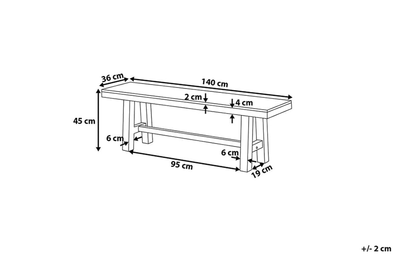 Hagebord+ 2 Benker Scania 80 cm - Svart - Hagemøbler & utemiljø - Hagegruppe - Spisegrupper hage