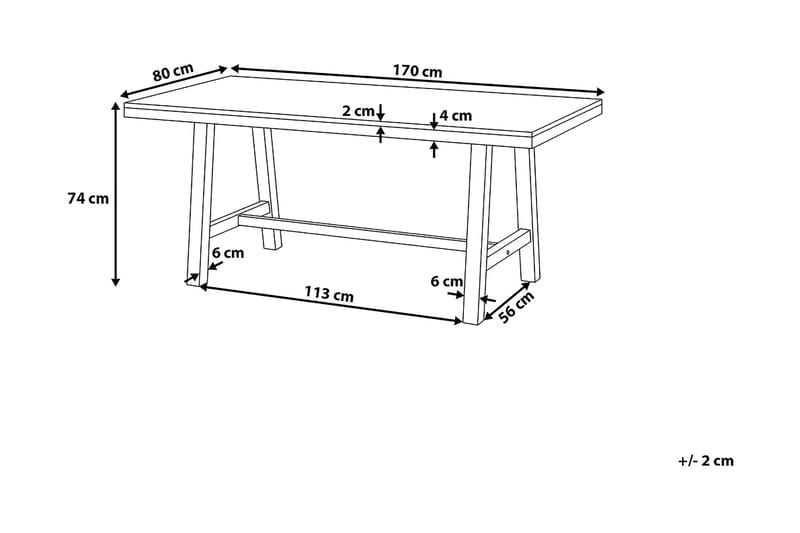 Hagebord+ 2 Benker Scania 80 cm - Svart - Hagemøbler & utemiljø - Hagegruppe - Spisegrupper hage