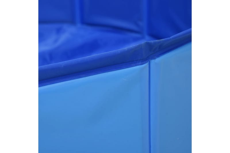 Sammenleggbart hundebasseng blå 80x20 cm PVC - Spisegrupper hage