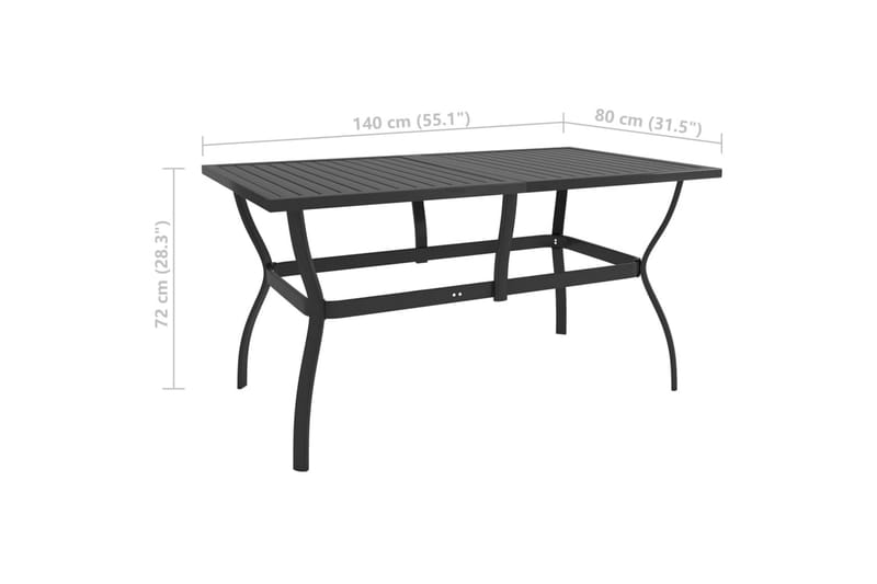 Spisestue for hage 7 deler textilene og stål - Grå - Hagemøbler & utemiljø - Hagegruppe - Spisegrupper hage