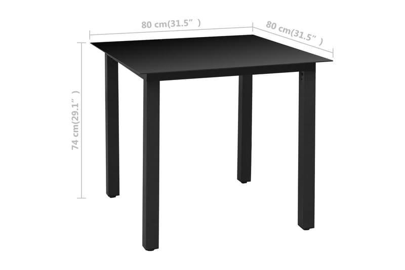 Utendørs spisestue 3 deler svart og brun - Svart - Hagemøbler & utemiljø - Hagegruppe - Spisegrupper hage
