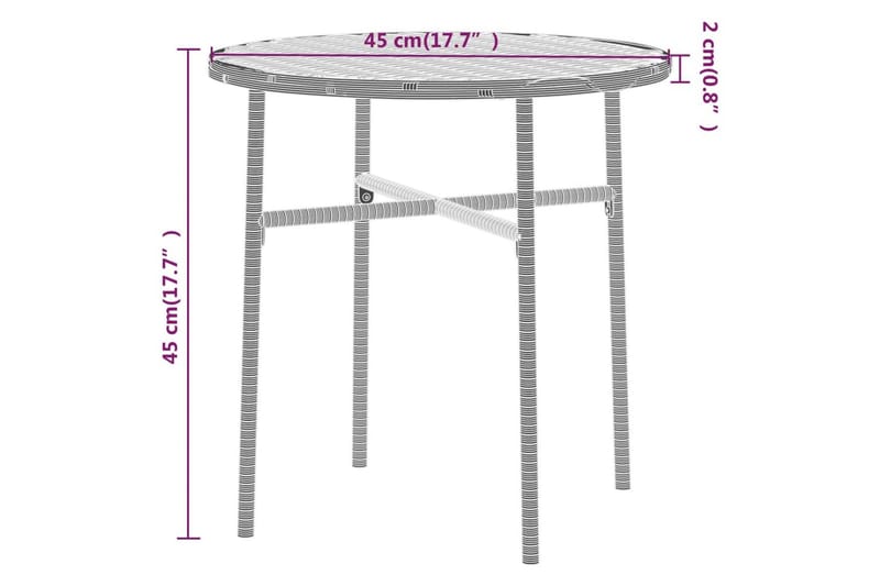 Utendørs spisestue 3 deler polyrotting brun - Brun - Hagemøbler & utemiljø - Hagegruppe - Spisegrupper hage