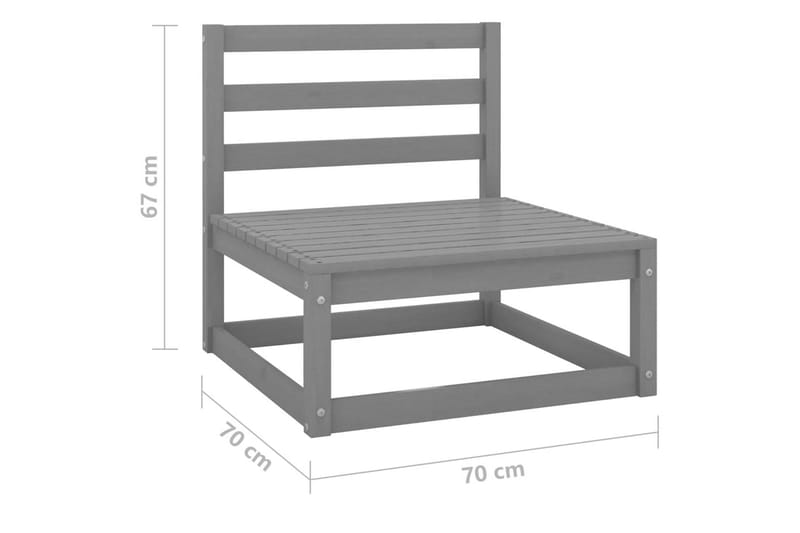 Hagesofagruppe 11 deler grå heltre furu - Grå - Hagemøbler & utemiljø - Loungemøbler - Loungegrupper