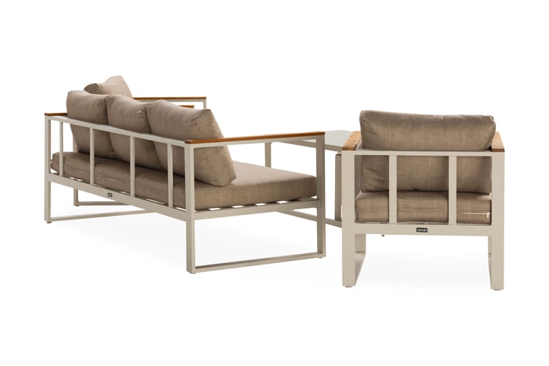 Sofagruppe Aspvik 5-seter - Beige/Grå - Hagemøbler & utemiljø - Hagegruppe - Sofagruppe utendørs