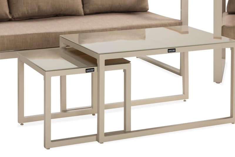 Sofagruppe Aspvik 5-seter - Beige/Grå - Hagemøbler & utemiljø - Hagegruppe - Sofagruppe utendørs