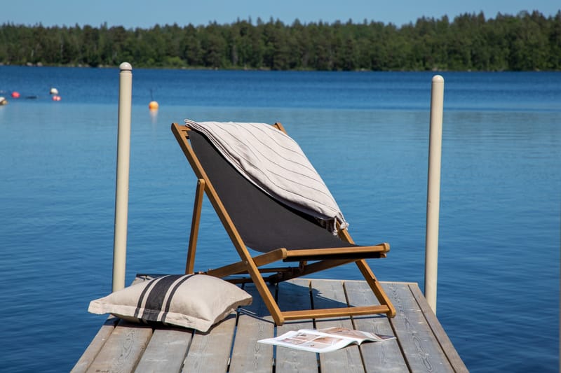 Peachy Solstol Svart/Natur - Venture Home - Hagemøbler & utemiljø - Stoler & Lenestoler - Solstoler