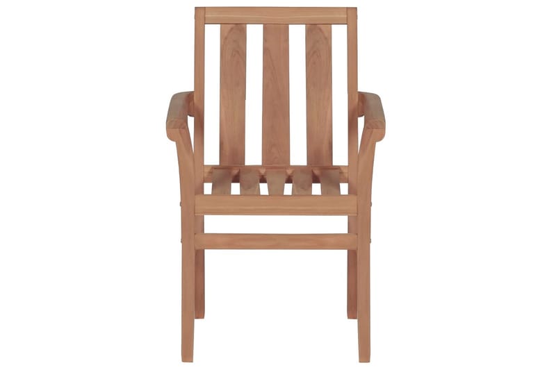 Stablebare hagestoler 8 stk heltre teak - Brun - Hagemøbler & utemiljø - Stoler & Lenestoler - Spisestol ute