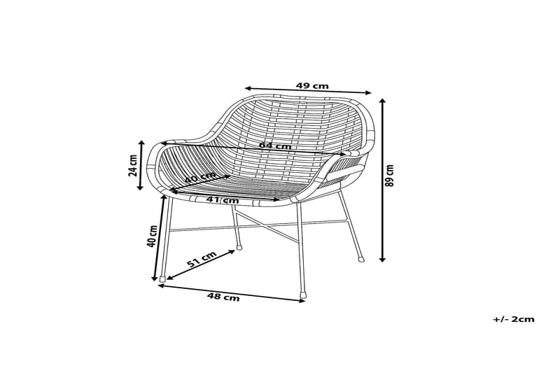 Stol Canora 51 cm - Svart - Hagemøbler & utemiljø - Stoler & Lenestoler - Spisestol ute