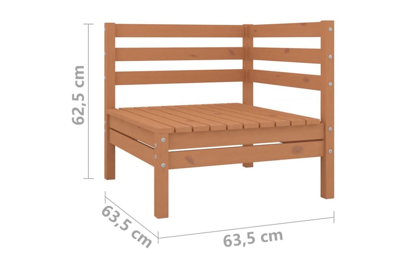 Hagesofagruppe 10 deler honningbrun heltre furu - Brun - Hagemøbler & utemiljø - Loungemøbler - Loungegrupper