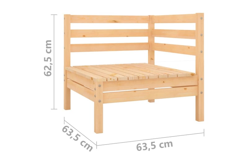 Hagesofagruppe 7 deler heltre furu - Brun - Hagemøbler & utemiljø - Loungemøbler - Loungegrupper