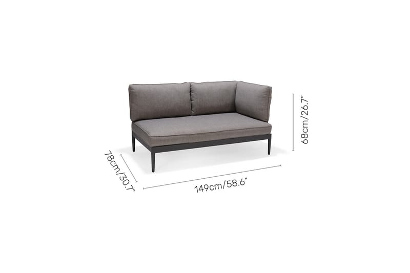 Loungegruppe Panjin 4-seter Svart - Lifestyle Garden - Loungegrupper - Sofagruppe utendørs