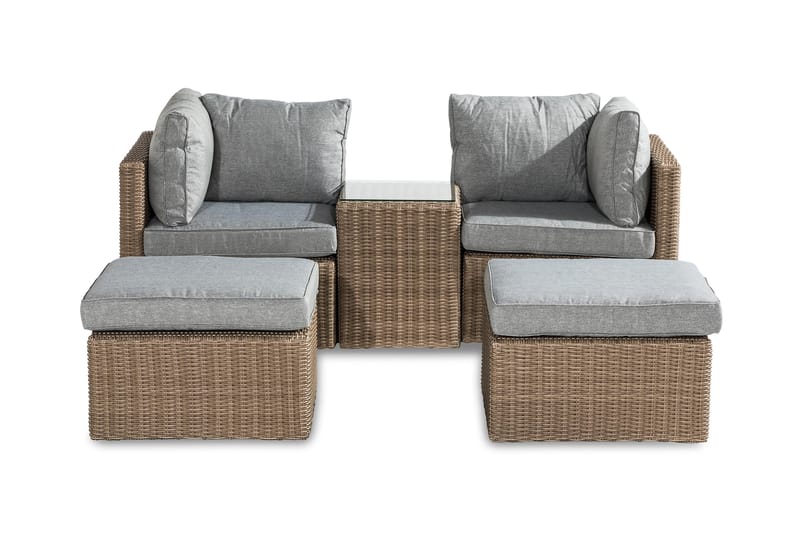 Sofagruppe Zambia - Beige|Grå - Hagemøbler & utemiljø - Loungemøbler - Loungegrupper