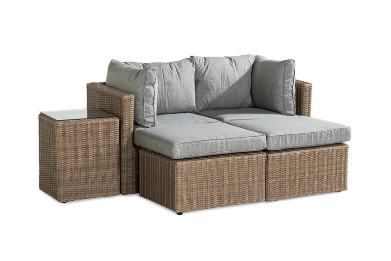 Sofagruppe Zambia - Beige|Grå - Hagemøbler & utemiljø - Loungemøbler - Loungegrupper