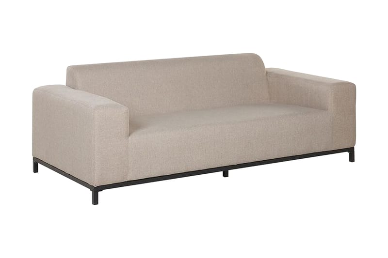 3-seters Sofa Hughen - Beige/Svart - Hagemøbler & utemiljø - Loungemøbler - Loungesofaer