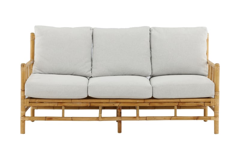 Cane Sofa 3-seters Brun/Hvit - Venture Home - Hagemøbler & utemiljø - Loungemøbler - Loungesofaer