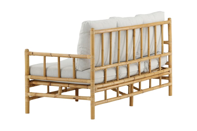 Cane Sofa 3-seters Brun/Hvit - Venture Home - Hagemøbler & utemiljø - Loungemøbler - Loungesofaer