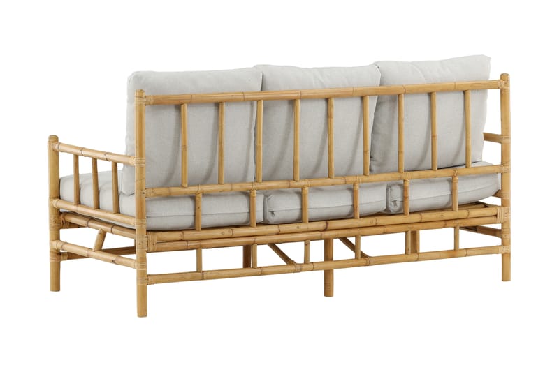 Cane Sofa 3-seters Brun/Hvit - Venture Home - Hagemøbler & utemiljø - Loungemøbler - Loungesofaer