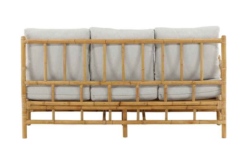 Cane Sofa 3-seters Brun/Hvit - Venture Home - Hagemøbler & utemiljø - Loungemøbler - Loungesofaer