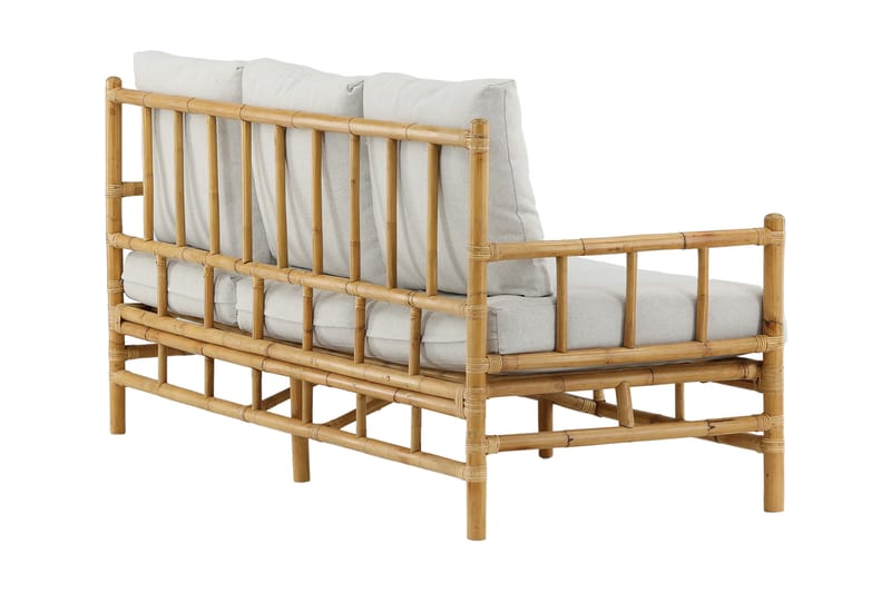 Cane Sofa 3-seters Brun/Hvit - Venture Home - Hagemøbler & utemiljø - Loungemøbler - Loungesofaer