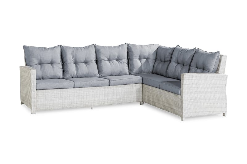 Hjørnesofa James Høyre - Hvit - Hagemøbler & utemiljø - Loungemøbler - Loungesofaer