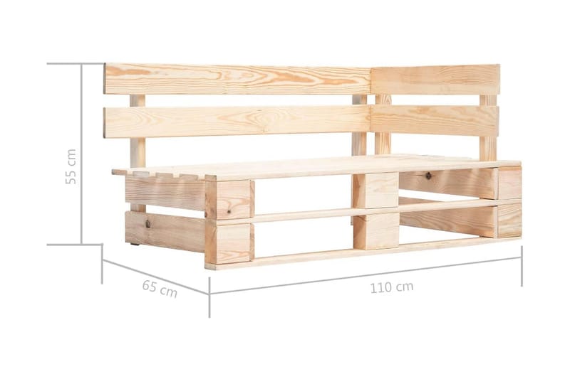 Pallehjørne for hage tre - Brun - Hagemøbler & utemiljø - Loungemøbler - Loungesofaer