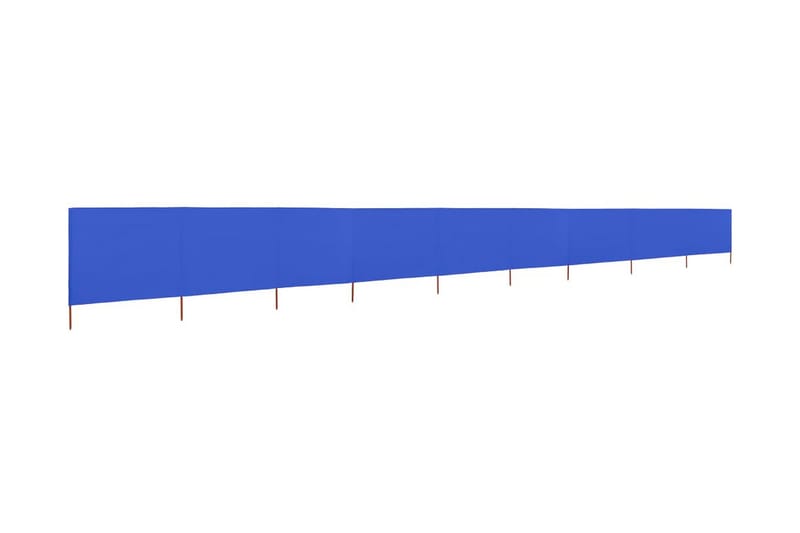 Vindskjerm 9 paneler stoff 1200x160 cm asurblå - Blå - Hagemøbler & utemiljø - Solbeskyttelse - Avskjerming & vindskjerm