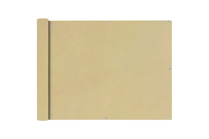 Balkongskjerm Oxfordstoff 90x600 cm Beige - Beige - Hagemøbler & utemiljø - Solbeskyttelse - Balkongbeskyttelse