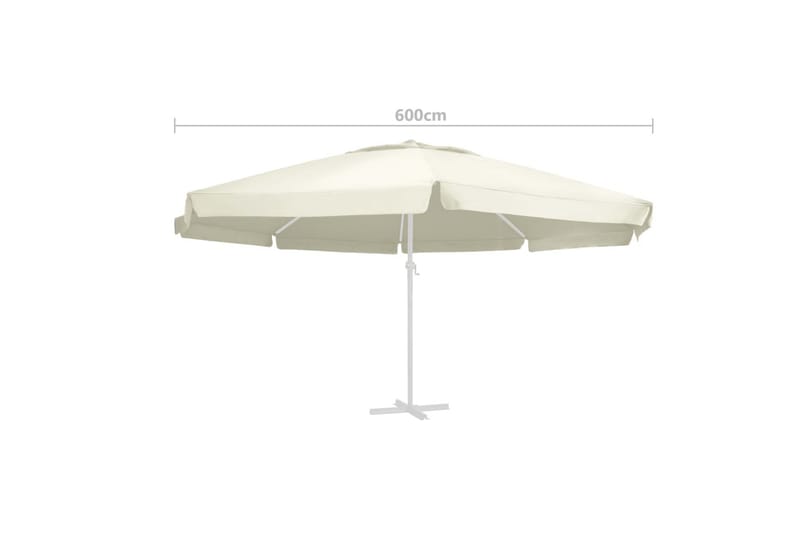 Erstatningsstoff for hageparasoll sand 600 cm - Hagemøbler & utemiljø - Solbeskyttelse - Parasoller