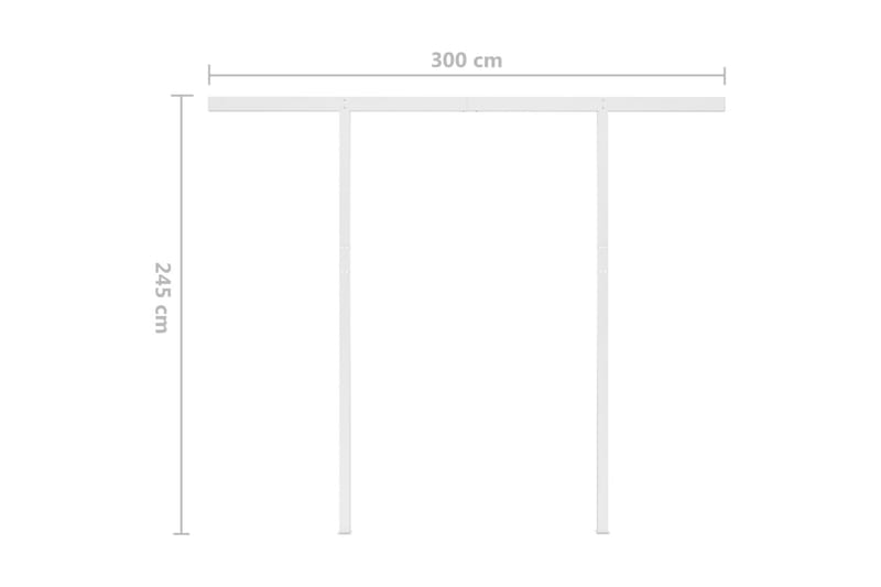 Automatisk markise med LED og vindsensor 3,5x2,5 cm - Antrasittgrå - Hagemøbler & utemiljø - Solbeskyttelse - Markiser