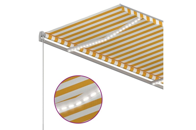 Automatisk markise med LED og vindsensor 3,5x2,5 cm - Hagemøbler & utemiljø - Solbeskyttelse - Markiser