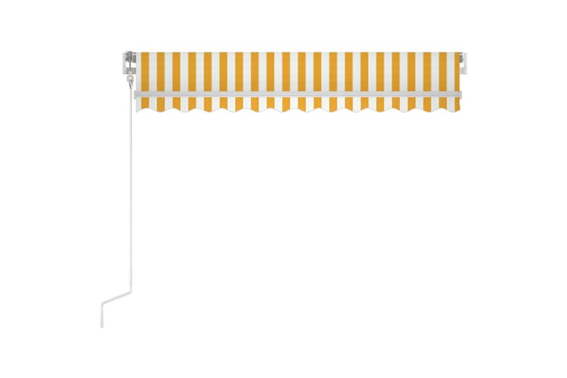 Automatisk markise med LED og vindsensor 300x250 cm - Gul - Hagemøbler & utemiljø - Solbeskyttelse - Markiser