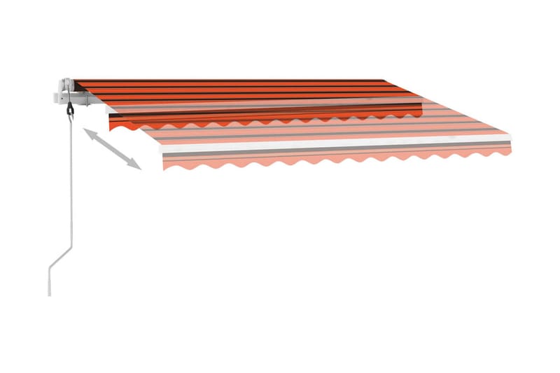 Automatisk markise med LED og vindsensor 300x250cm - Oransj - Hagemøbler & utemiljø - Solbeskyttelse - Markiser