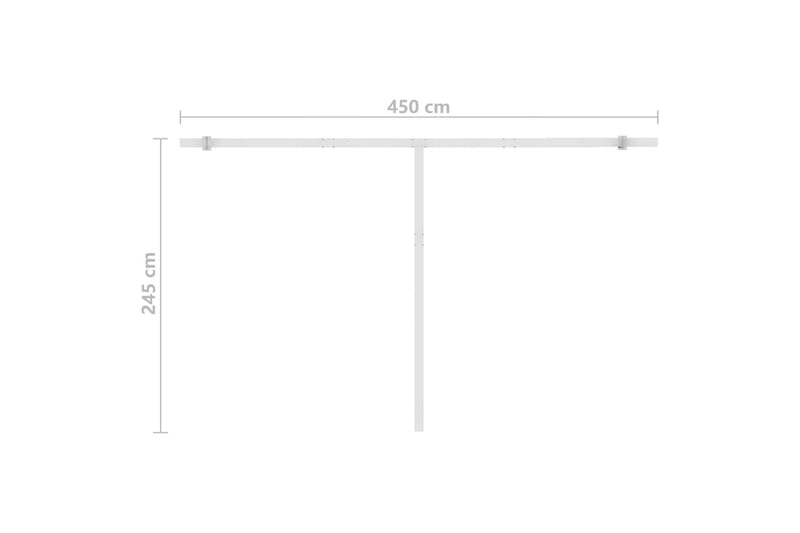 Automatisk markise med vindsensor og LED 400x350 cm kremhvit - Krem - Hagemøbler & utemiljø - Solbeskyttelse - Markiser