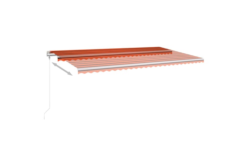 Automatisk markise med vindsensor og LED 600x300cm - Oransj - Hagemøbler & utemiljø - Solbeskyttelse - Markiser