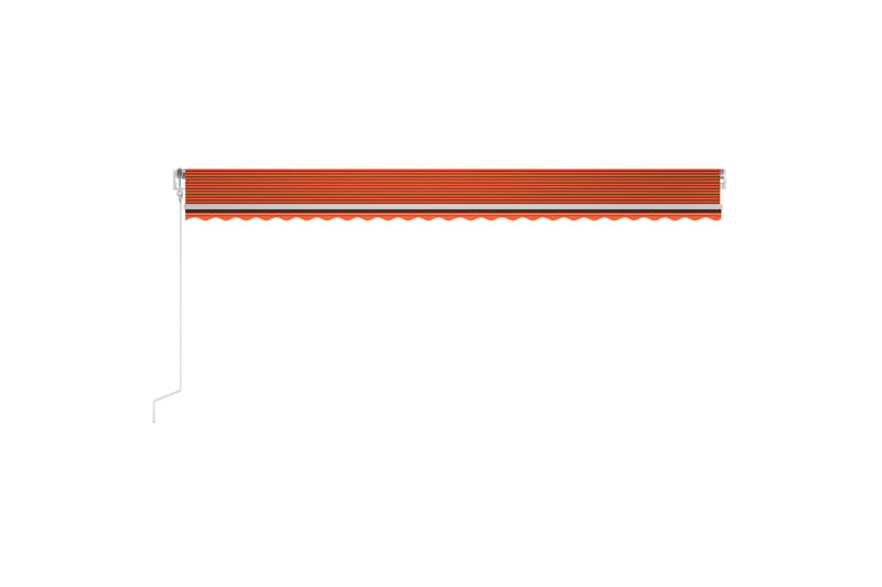 Automatisk markise med vindsensor og LED 600x300cm - Oransj - Hagemøbler & utemiljø - Solbeskyttelse - Markiser