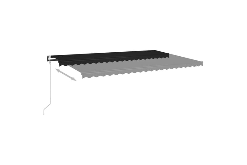 Automatisk uttrekkbar markise 500x350 cm antrasitt - Antrasittgrå - Hagemøbler & utemiljø - Solbeskyttelse - Markiser