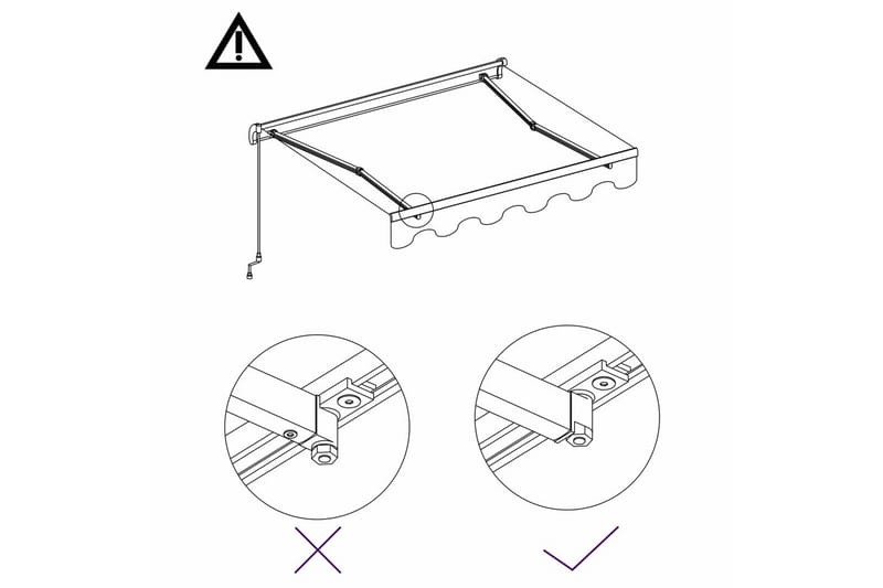 Automatisk uttrekkbar markise 600x300 cm blå & hvit - Hagemøbler & utemiljø - Solbeskyttelse - Markiser