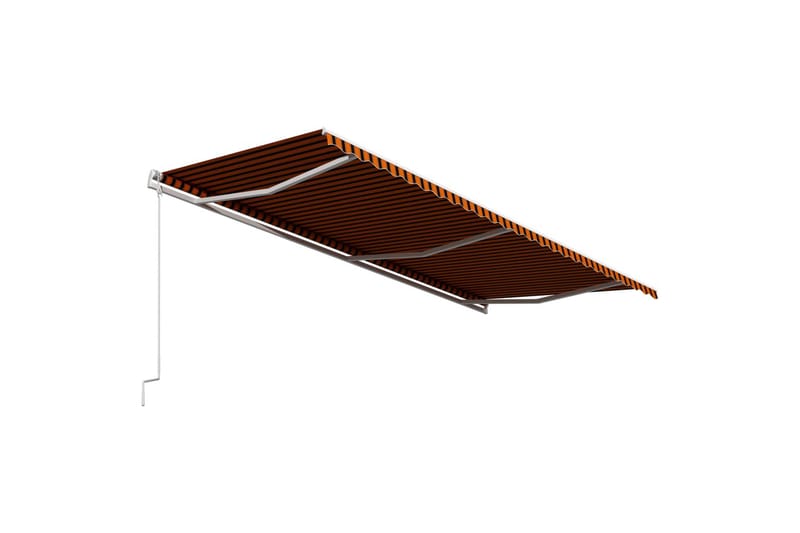 Automatisk uttrekkbar markise 600x300 cm oransje og brun - Hagemøbler & utemiljø - Solbeskyttelse - Markiser