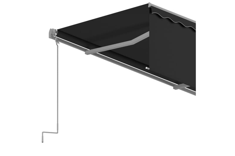 Automatisk uttrekkbar markise med rullegardin 4x3 m - Antrasittgrå - Hagemøbler & utemiljø - Solbeskyttelse - Markiser