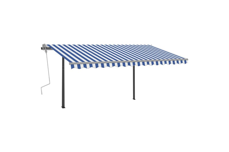 Automatisk uttrekkbar markise med stolper 4,5x3 m - Markiser - Terrassemarkise