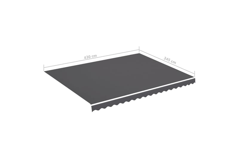 Erstatningsduk for markise antrasitt 4,5x3,5 m - Antrasittgrå - Hagemøbler & utemiljø - Solbeskyttelse - Markiser
