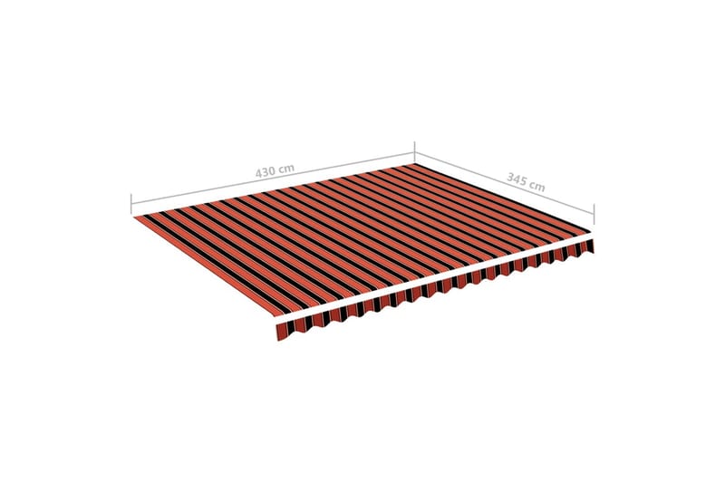 Erstatningsduk for markise oransje og brun 4,5x3,5 m - Flerfarget - Hagemøbler & utemiljø - Solbeskyttelse - Markiser