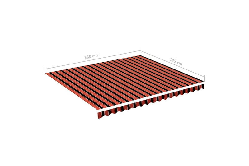 Erstatningsduk for markise oransje og brun 4x3,5 m - Flerfarget - Hagemøbler & utemiljø - Solbeskyttelse - Markiser