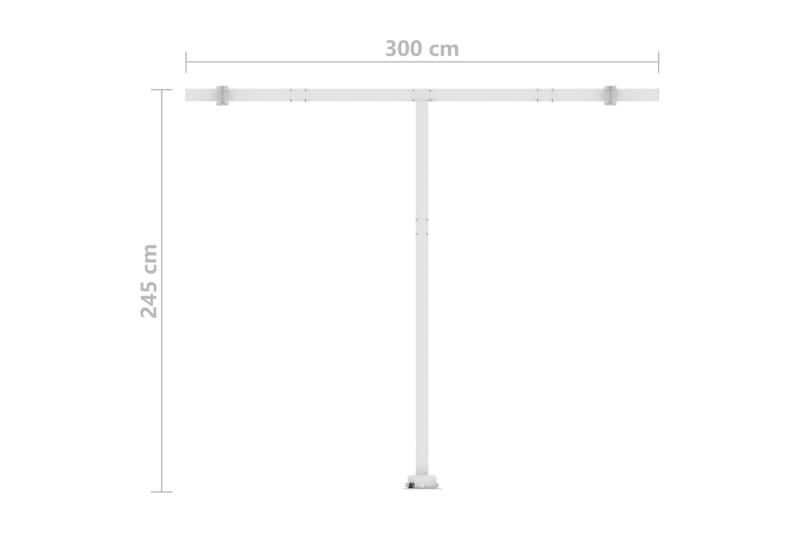 Frittstående manuell uttrekkbar markise 300x250 cm antrasitt - Antrasittgrå - Hagemøbler & utemiljø - Solbeskyttelse - Markiser