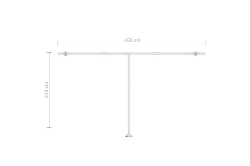 Manuell uttrekkbar markise med LED 500x300 cm antrasitt - Antrasittgrå - Hagemøbler & utemiljø - Solbeskyttelse - Markiser