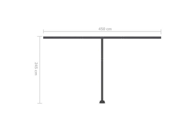 Manuell uttrekkbar markise med LED 500x300 cm kremhvit - Krem - Hagemøbler & utemiljø - Solbeskyttelse - Markiser