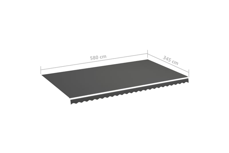 Erstatningsduk for markise antrasitt 6x3,5 m - Hagemøbler & utemiljø - Solbeskyttelse - Markiser - Markisetilbehør - Markisevev & markisestoff