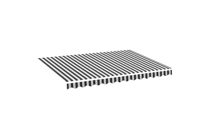 Erstatningsduk for markise antrasitt og hvit 3,5x2,5 m - Hagemøbler & utemiljø - Solbeskyttelse - Markiser - Markisetilbehør - Markisevev & markisestoff